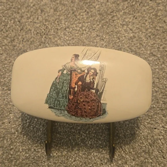 Vintage coat hooks, Brass wall hooks, Bakelite wall hooks, Decorative coat hook - Picture 2 of 4